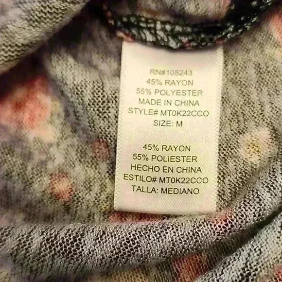 Womens Floral Flowy Top - Picture 8 of 8